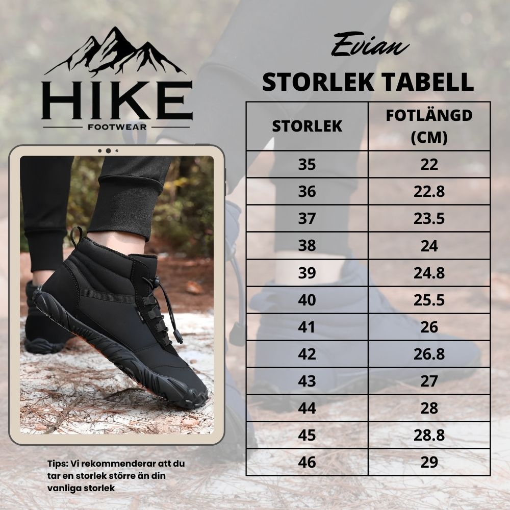 Evian Master - Halkfri och universell barfotasko för vinterbruk